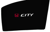 Honda City Side Windows Sun Shades with Logo 4pcs – Model 2021-2022 - ShedAutos.PK